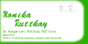 monika ruttkay business card
